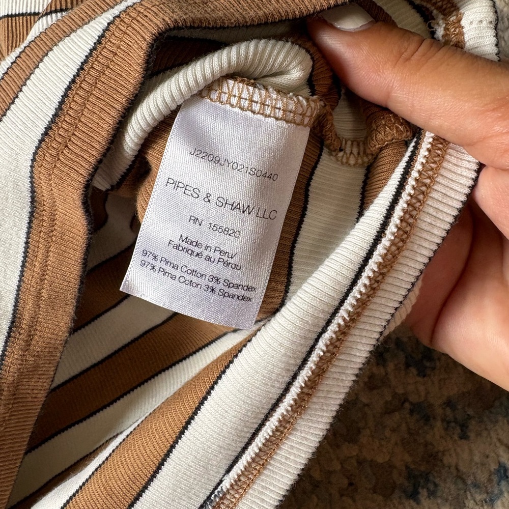 Veronica Beard Delano Striped Long Sleeve Top large - Picture 5 of 5